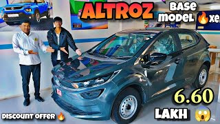 TATA Altroz 2023😍XE  Base model  updated✅  660 lakh 🔥 5⭐ safety Full detailed review [upl. by Fineman448]