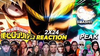 ALL MIGHT vs DEKU amp BAKUGO⚡🔥quotThey Went Crazyquot My hero Academia Episode 2x24 Reaction Mashup [upl. by Ardnaid]