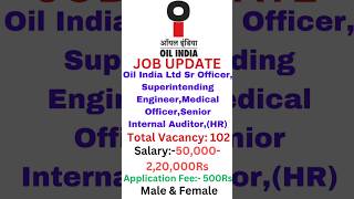 Oil India Ltd Sr Officer Superintending Engineer amp Other Recruitment 2024 – Apply Online for 102 [upl. by Adnama]