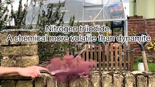 Nitrogen Triiodide from ammonia solution and iodine [upl. by Asiralc]