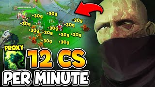 How I farmed 12 CS per minute with Double Proxy Singed SEASON 14 PROXY STRATEGY [upl. by Eidnam482]