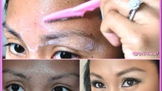 HOW TO USE A BROW RAZOR to ARCH GROOM SHAPE EYEBROWS [upl. by Etneciv]