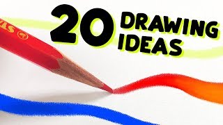 20 EASY DRAWING IDEAS THAT ANYONE CAN DO [upl. by Cirilla220]