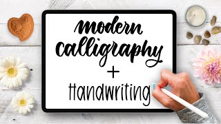 Procreate iPad Lettering Tutorial Calligraphy and Handwriting Styles [upl. by Marcell]