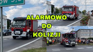 ALARMOWO 3 ZASTĘPY STRAŻY POŻARNEJ DO KOLIZJI  PGnS [upl. by Annahtur926]