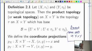 Lecture 5b Functional Analysis  Infinite products and Tychonoffs theorem [upl. by Mendel]