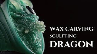 Sculpting Dragon Ring  Wax Carving Jewelry Making process [upl. by Halak]