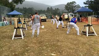 Woodchopping Final 250mm Standing Block Handicap Nunamara 9324 amandabeams3354 [upl. by Eeuqram819]