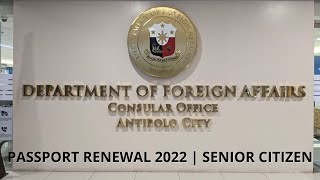 DFA Passport Renewal  Senior Citizen  2022  SM Cherry  Courtesy Lane [upl. by Naraj]