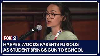 Harper Woods parents furious as student brings gun to school [upl. by Eissen175]