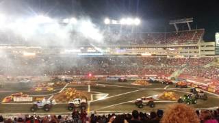 Monster Jam  Truck Intros Raymond James Stadium  Tampa FL  020213 [upl. by Seraphine772]