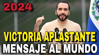 EL SALVADOR  Nayib Bukele Gana Las ELECCIONES Y SU MENSAJE AL MUNDO ENTERO [upl. by Walliw]