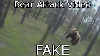 Bear Attack Man is trying to run away from attacking Bear GoPro  WHY IT IS FAKE [upl. by Cassil230]