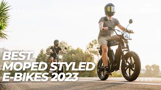 Best Moped Styled Electric Bikes 2023  Top 5 Moped Style EBikes 2023 [upl. by Kinom]