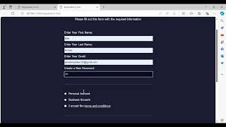 REGISTRATION FORM USING HTML CSS WITH RESPONSIVE [upl. by Nerhtak]