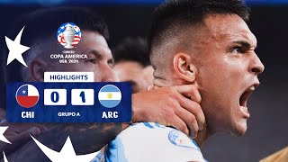 CHILE 01 ARGENTINA HIGHLIGHTS  CONMEBOL COPA AMÉRICA USA 2024™ [upl. by Salim]