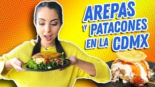 Mexicana prueba comida venezolana arepas patacones y papelón [upl. by Hoes]