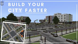 How to Build your Minecraft City Faster more efficient Bedrock Edition [upl. by Rentschler281]