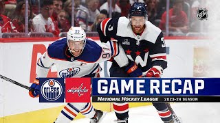 Oilers  Capitals 1124  NHL Highlights 2023 [upl. by Ylrehc]