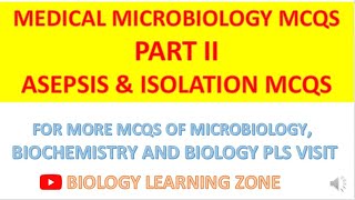 Mcqs on asepsis  Mcqs on isolation  medical microbiology mcqs  concept of asepsis mcqs  bsn mcqs [upl. by Ellerret]