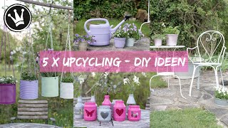 DIY  5 UPCYCLING IDEEN mit Lackspray  Blumenampel  Gartendeko  Möbel lackieren  DekoideenReich [upl. by Jung]