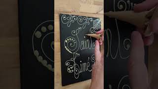 Écriture au cornet quotSaintAiméquot  🍰 chocolate cake food calligraphy chocolate patisserie [upl. by Lishe279]