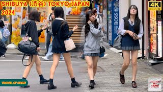 4k hdr Japan travel 2024  Walk in Shibuya 渋谷 Tokyo Japan  Relaxing Natural City ambience [upl. by Emoraj690]