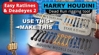 Easy Deadeye Rigging 2 Houdinis Dead Run and Rat Harp Combo for scale model sailing ships [upl. by Gusti685]