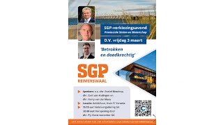 SGP Reimerswaal  Verkiezingsdebat 3 maart 2023 [upl. by Ejrog]