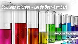 Loi de BeerLambert  Dosage par étalonnage [upl. by Edwin]