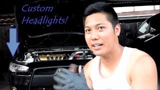 Retrofit custom headlights install [upl. by Siradal210]