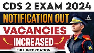 CDS 2 2024 Notification  Age Qualification Exam Pattern SSB Physical Standard  Full Details [upl. by Aelahc199]