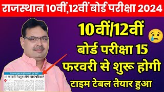 Rajasthan Board 10th12th Exam 2024 Kab Hogi  RBSE Board Exam Time Table 2024 Big News Today [upl. by Winthrop]