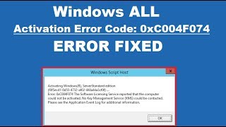 Cara Memperbaiki Error Code 0xc004F074  Solusi Untuk Windows 10 Pro [upl. by Thin196]