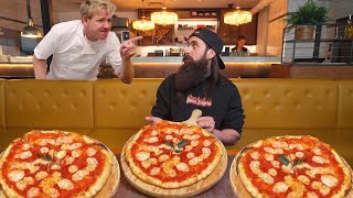 TRYING TO BEAT THE SLICE RECORD AT GORDON RAMSAYS BOTTOMLESS PIZZA RESTAURANT  BeardMeatsFood [upl. by Bronwen]