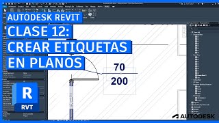 Introducción a Autodesk Revit 2025 12  Cómo crear etiquetas para planos ARQ  CURSO DESDE CERO [upl. by Ennovart]