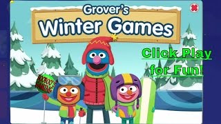 Grovers Winter Games SesameStreet PBSKids Free Online Educational Games for Kids [upl. by Noned]