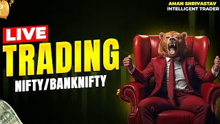 Nifty 50  Bank Nifty Option Trading live 19022024  Live Monday Analysis With Aman Srivastav [upl. by Ademordna]