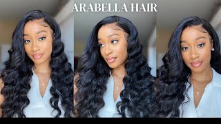 BEST AFFORDABLE LOOSE DEEP WAVE 26 INCH FRONTAL WIG  Arabella hair [upl. by Kaylyn]