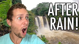 Hawaii Waterfalls After Heavy Rain Rainbow Falls amp Boiling Pots [upl. by Alisander216]