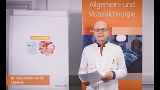 Dr Ulrich Chefarzt Klinik für Allgemein und Viszeralchirurgie erklärt Gallenblasenfernung [upl. by Silvers]