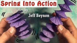 Origami Spring Into Action designed by Jeff Beynon [upl. by Wallach]