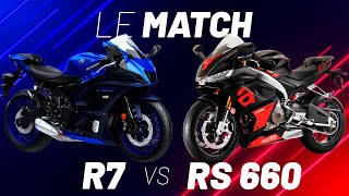 Yamaha R7 vs Aprilia RS 660  Quelle petite sportive choisir [upl. by Nnaecyoj]