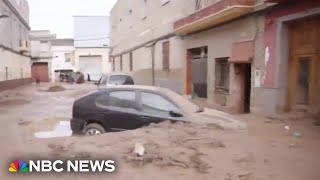 Rivers of mud in Valencia region as Spain experiences deadly flash flooding [upl. by Laureen993]