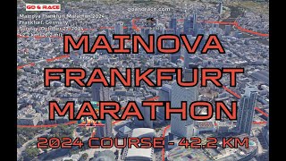 Mainova Frankfurt Marathon 2024 fly over the marathon course Video of the race path [upl. by Elayne]