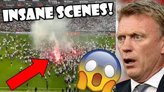 Frame by Frame Analysis of PITCH INVASION by Frankfurt Fans West Ham Europa League SemiFinal [upl. by Clair]