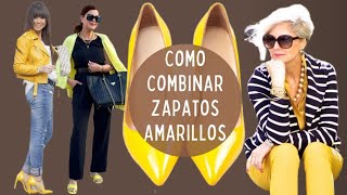 CÓMO COMBINAR OUTFITS CON ZAPATOS AMARILLO PARA MUJERES BAJITAS MODA PRIMAVERAVERANO 2024 [upl. by Beall]