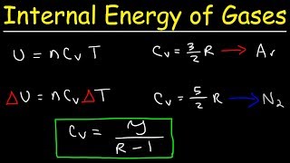 Internal Energy of an Ideal Gas  Molar Heat Capacity of Monatomic amp Diatomic Gases Gamma Ratio [upl. by Cuthburt579]