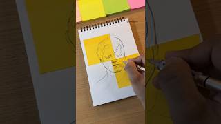 Drawing using Sticky Notes ✨ shorts [upl. by Mossberg]