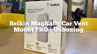 Belkin Mag Safe Car Vent Mount PRO unboxing 2023 [upl. by Aikemal229]